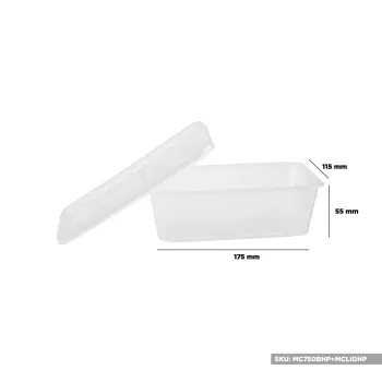 500 Pieces PP Microwavable Container 750ML With Lids