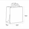 KRAFT PAPER BAG TAKE AWAY 32X21X33cm 250pcs