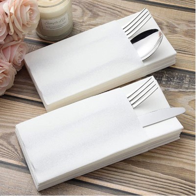 NAPKINS 2-PLY WHITE (38X38) POCKET LAMINATE 100 Pcs