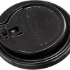 PP HOT SIP LID 90mm BLACK SAFELOCK FLIP 100pcs.