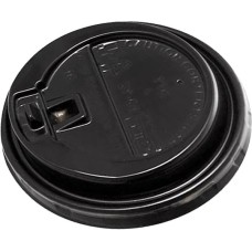 Καπάκι Sip PP 80mm Ζεστών Safelock Flip Μαύρο — 100τμχ