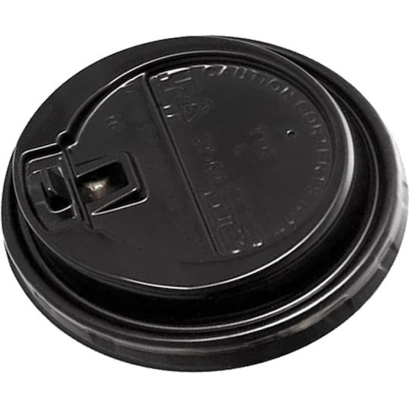 PP HOT SIP LID 80mm BLACK SAFELOCK FLIP 100pcs.