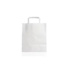 Λευκή Χάρτινη Σακούλα Take Away 28x17x29cm — 250τμχ