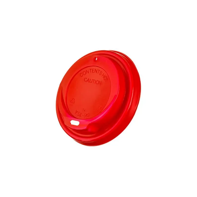 PP Hot Sip Lids Red Colour 90mm 100 Pcs