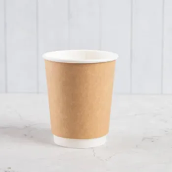 Double Wall Paper Cup Kraft 8oz