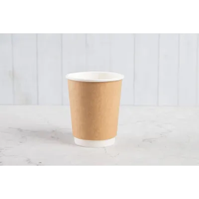 Double Wall Paper Cup Kraft 8oz