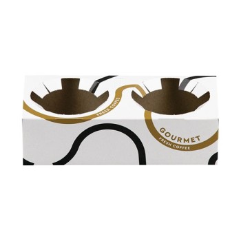 CUP HOLDER 2 COMPARTMENTS WHITE MATTE 700pcs