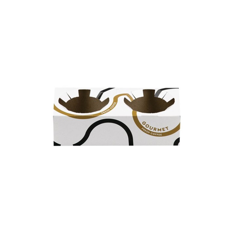 CUP HOLDER 2 COMPARTMENTS WHITE MATTE 700pcs
