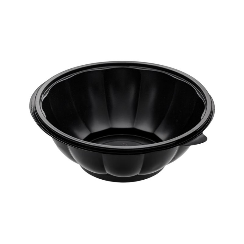 PS BLACK FOOD CONTAINER ROUND 1000cc 50pcs