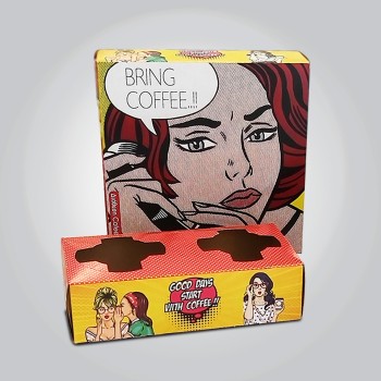 CUP HOLDER Pop Art Roy 2 COMPARTMENTS 600Pcs
