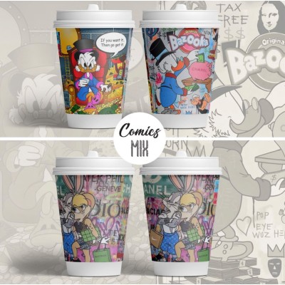 DOUBLE WALL 16OZ MIX LOONEY TUNES 500 PCS