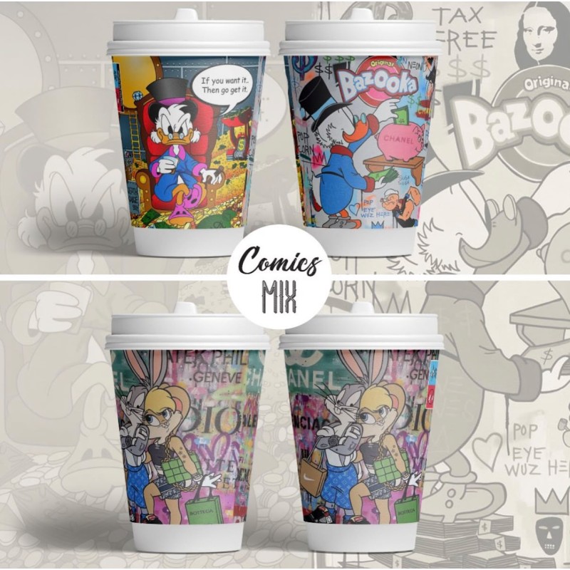 DOUBLE WALL 16OZ MIX LOONEY TUNES 500 PCS