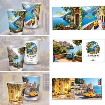 DOUBLE WALL 12OZ MIX AMALFI TUNES 500 PCS