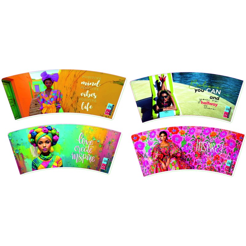 PAPER CUP 12ΟΖ DW SUMMER 2026 MIX 500Pcs