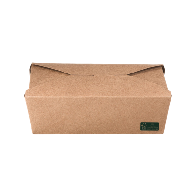Kraft Paper Food Box FSC® 1000ml 15x12x5cm — 200 pcs