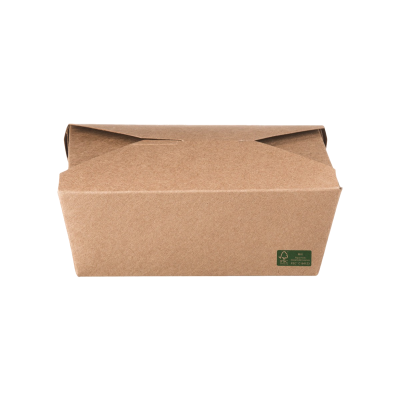 Kraft Paper Food Box FSC® 1400ml 15x12x6.3cm — 200 pcs
